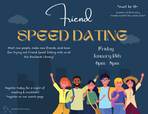 Friend Speed Dating at the Rossland Library Bhubble